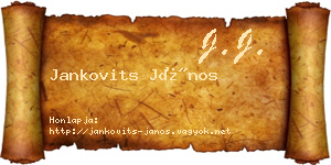 Jankovits János névjegykártya